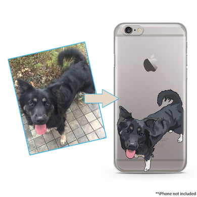 Hand Drawn illustrated Dog iPhone Case