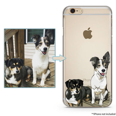 Custom illustrated Dog iPhone Case