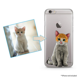 Custom illustrated Cats iPhone Case